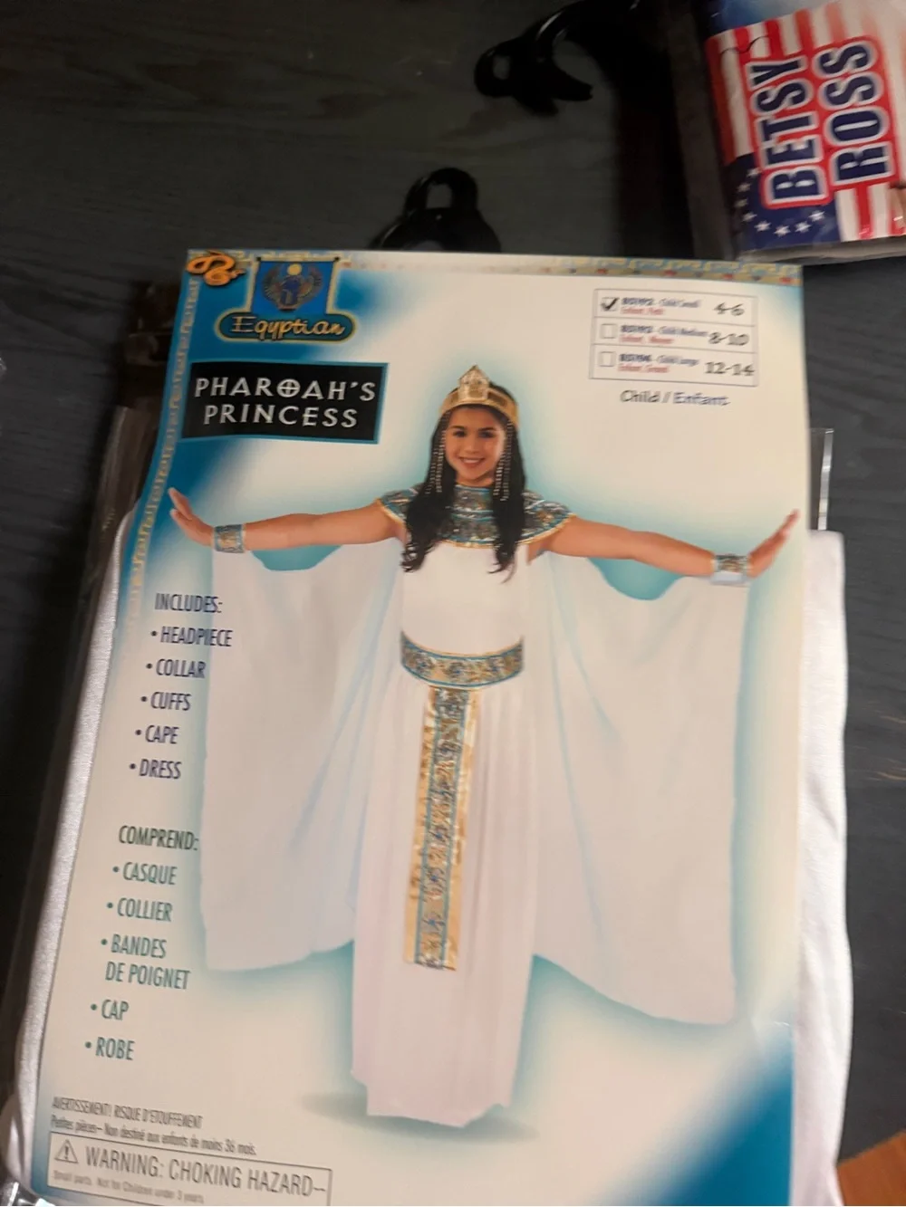 Pharaoh's Princess Kids Costume - White and Gold
